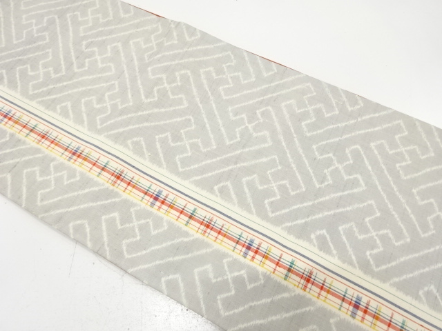 JAPANESE KIMONO / ANTIQUE FUKURO OBI / SILK / TSUMUGI / WOVEN SAYAGATA